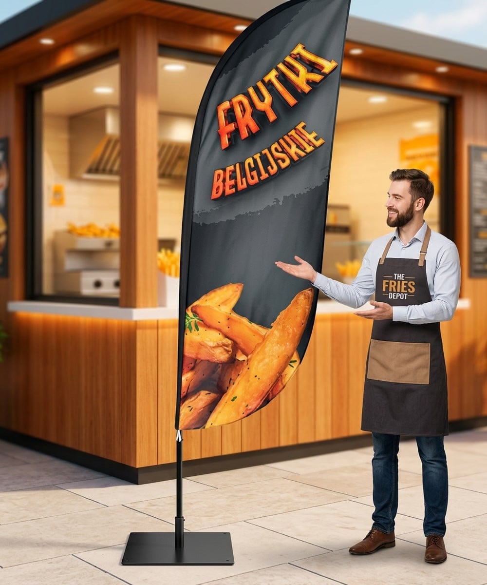 Frytki belgijskie nr 1 Beachflag Winder Flaga