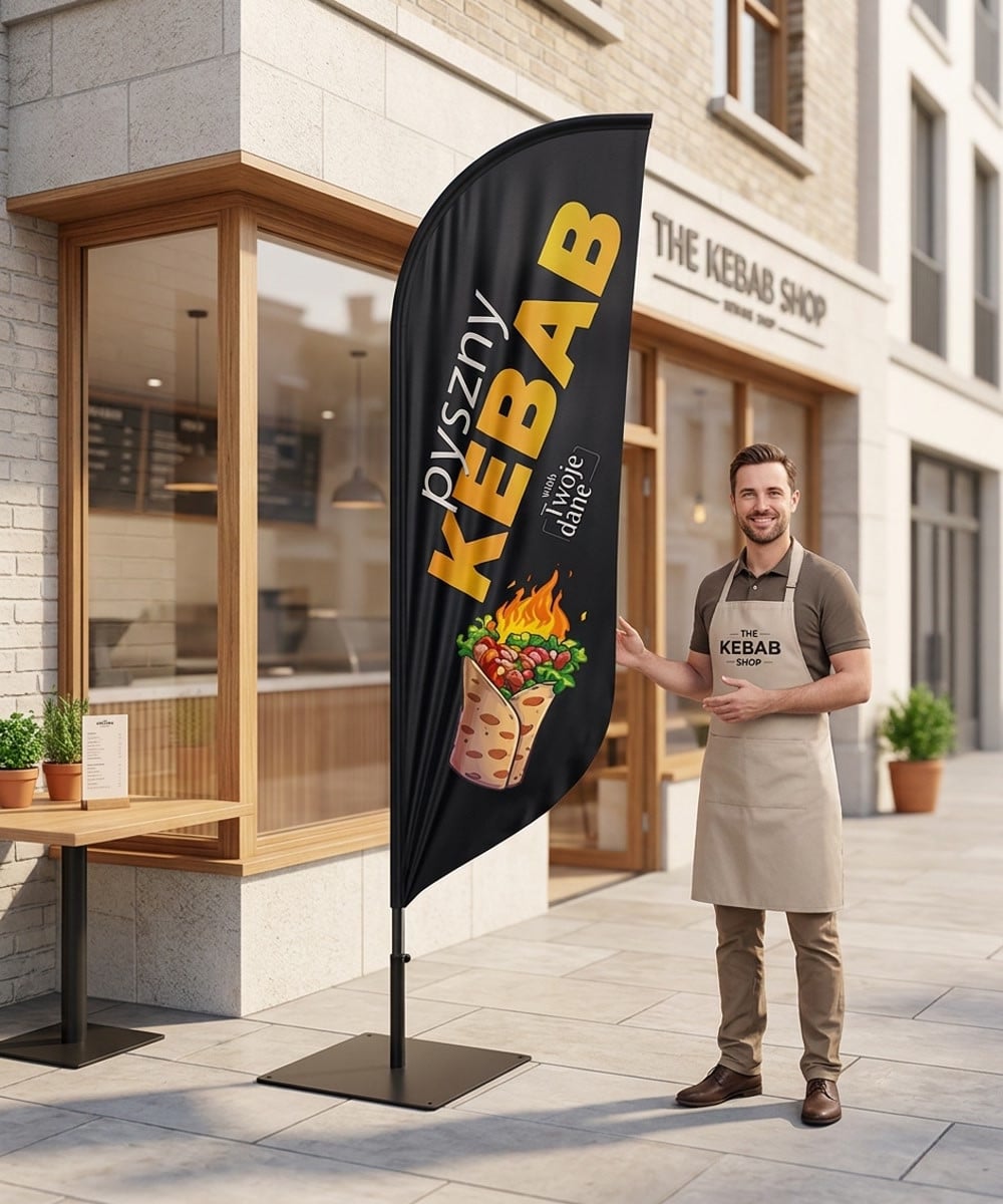 Kebab nr 1 Beachflag Winder Flaga